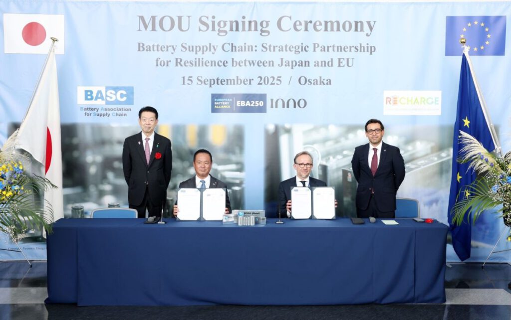 Battery Alliances in Europe and Japan Sign MoU on Resilience