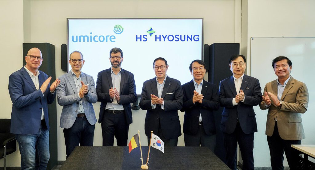 HS Hyosung Buys EMM From Umicore to Enter Battery Materials