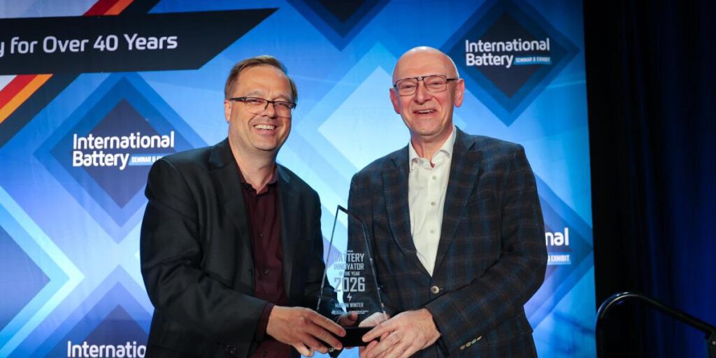 Martin Winter Earns Shep Wolsky Battery Innovator Award