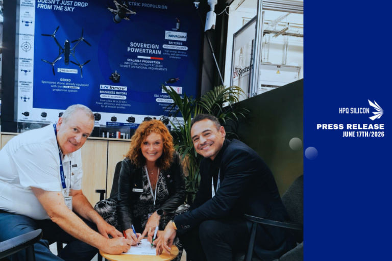 HPQ Silicon Signs LOI for Electric Propulsion Platform