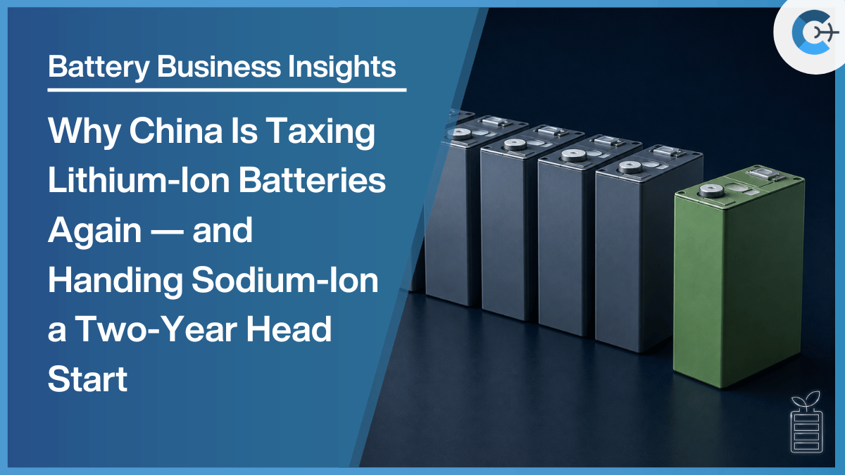 Why China Is Taxing Lithium-Ion Batteries Again—and Handing Sodium-Ion a Two-Year Head Start