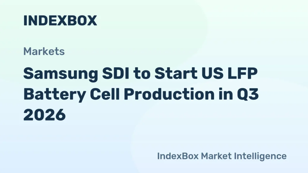 Samsung SDI to Start U.S. LFP Battery Production in Q3 2026
