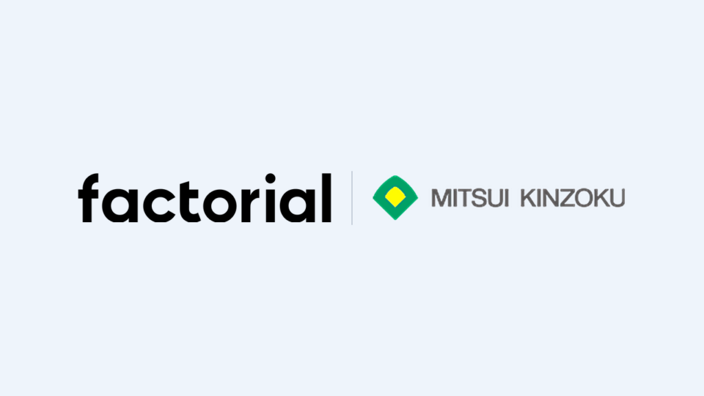 Factorial and Mitsui Kinzoku logos