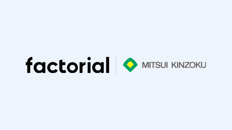 Factorial and Mitsui Kinzoku logos