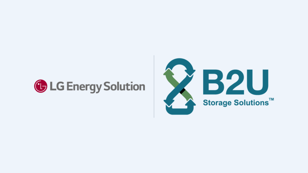 LG Energy Solution and B2U Storage Solutions logos