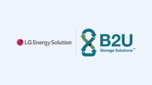 LG Energy Solution and B2U Storage Solutions logos