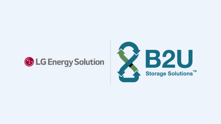 LG Energy Solution and B2U Storage Solutions logos