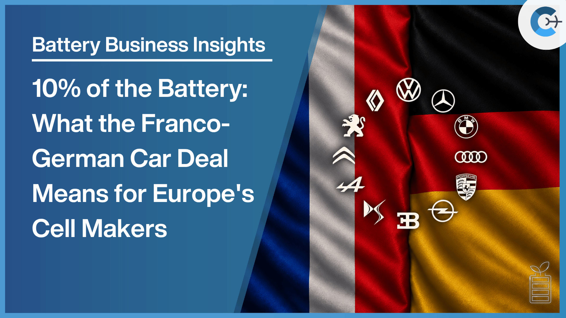 Ten Percent of the Battery: What the Franco-German Car Deal Means for Europe’s Cell Makers