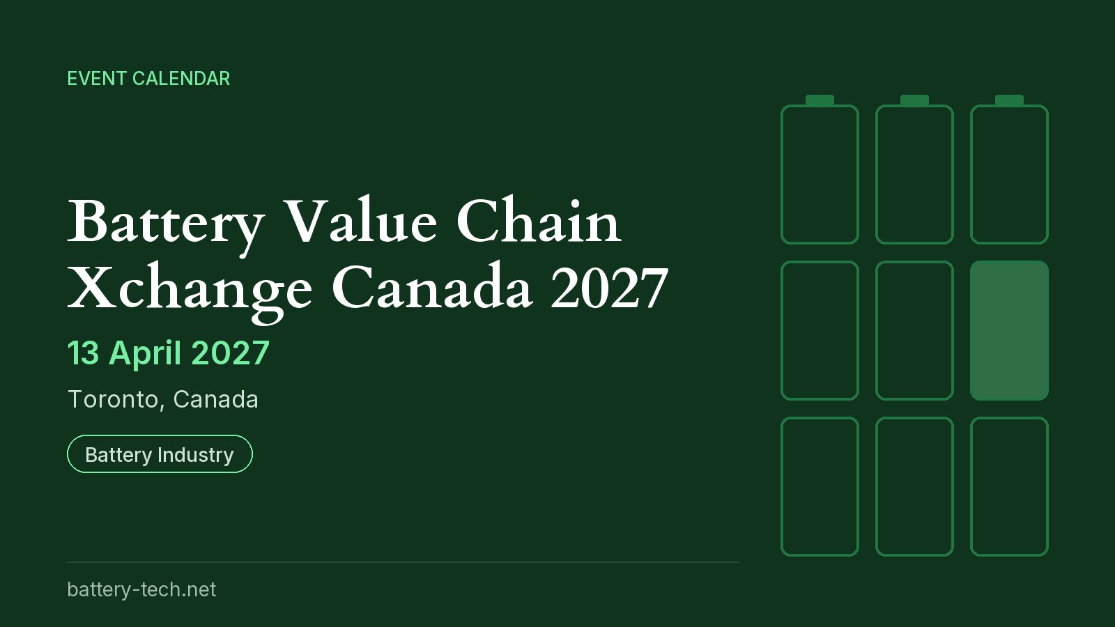 Battery Value Chain Xchange Canada 2027