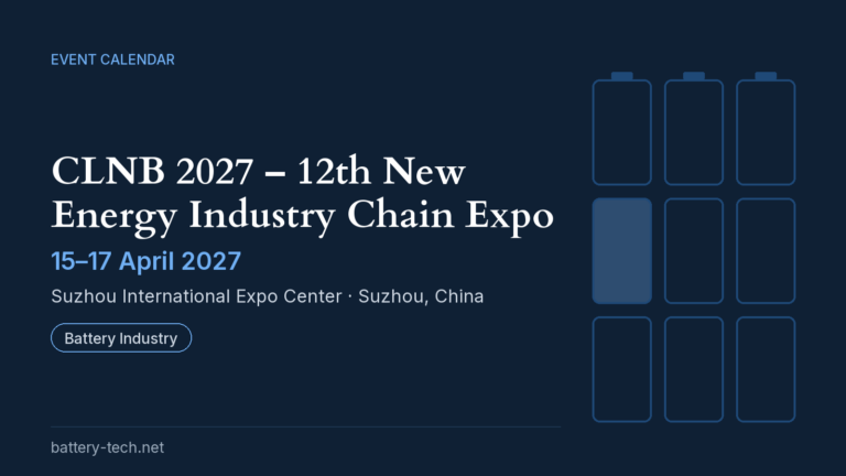 CLNB 2027 – 12th New Energy Industry Chain Expo