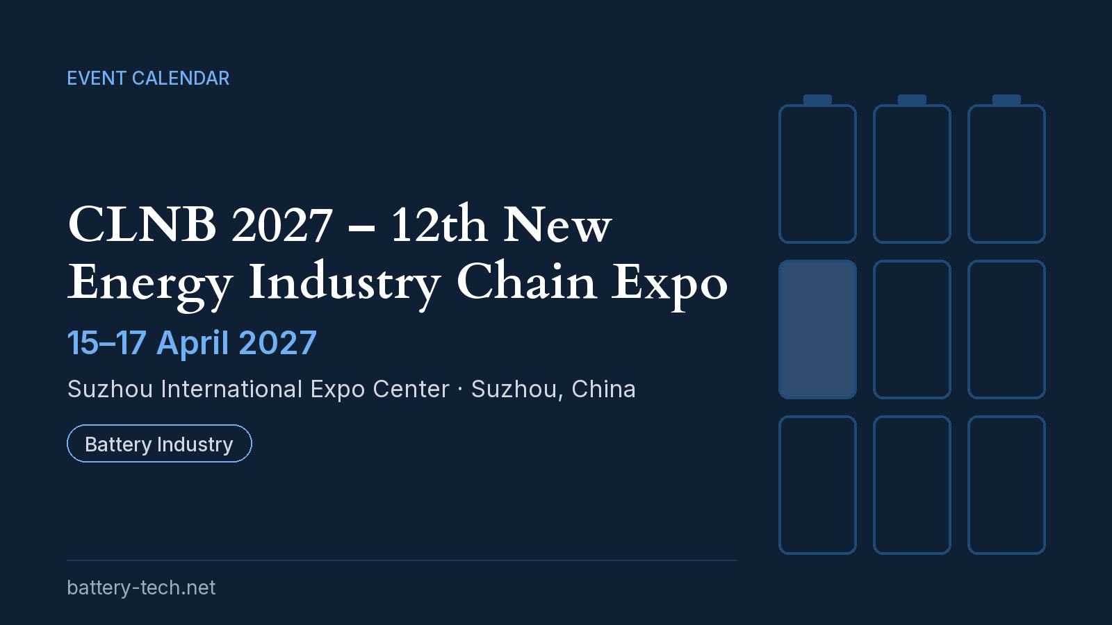 CLNB 2027 – 12th New Energy Industry Chain Expo